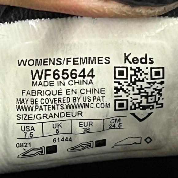 KEDS KATE SPADE New York Black Sneakers Double Decker Quilted Velvet SZ 7.5 - Picture 13 of 16